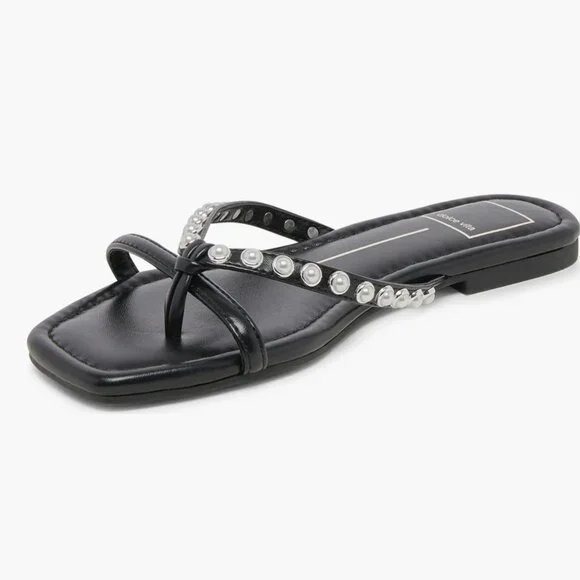 Dolce Vita Women's Lucca Imitation Pearl Flip Flop Size 8 New - Picture 11 of 16